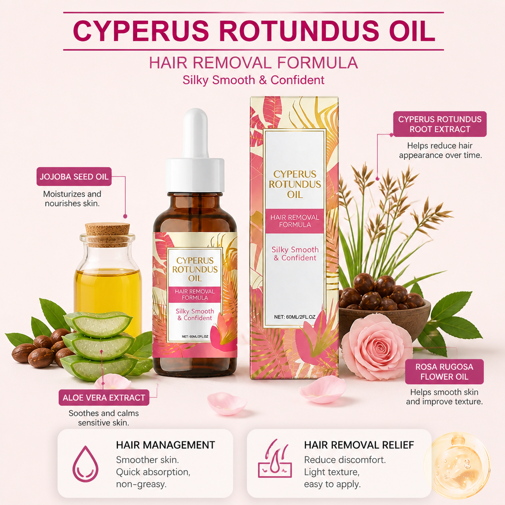 Cyperus Rotundus Oil – Naturally Derived Formula for Silky, Smooth Skin