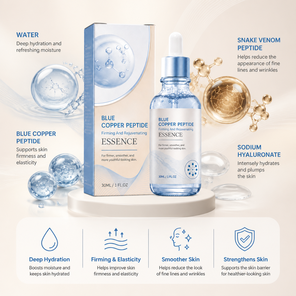 Blue Copper Peptide Essence – Hydrates for Firmer, Smoother-Looking Skin
