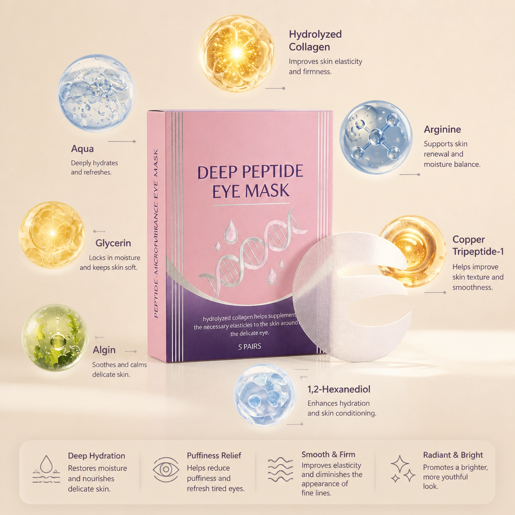 Peptide & Collagen Eye Masks – Hydrating Care for a Smooth, Refreshed Look