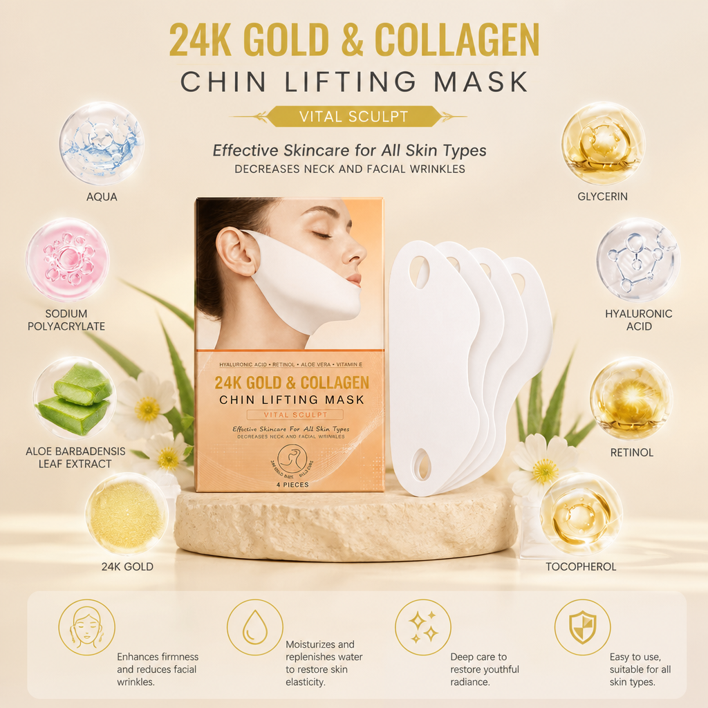 Gold Collagen V-Line Mask – Firming Hydration for a Sculpted Look