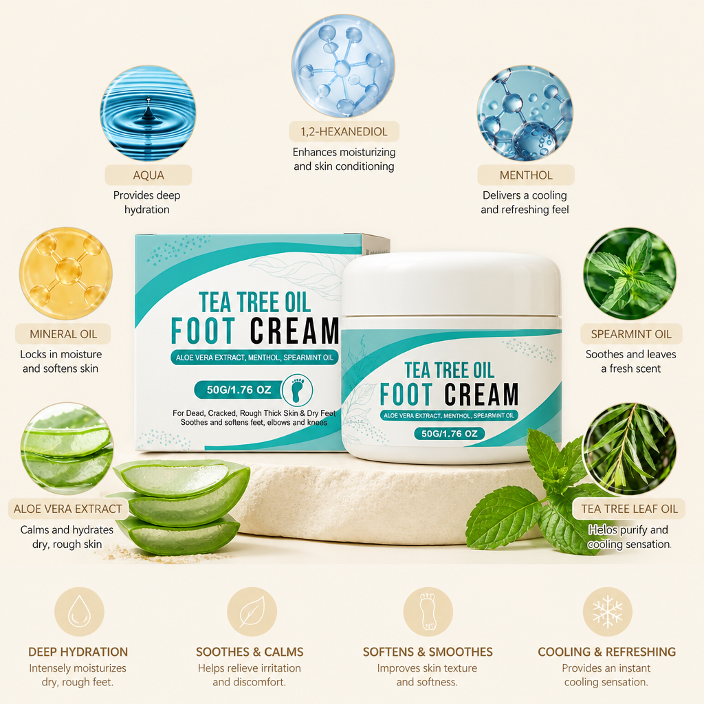 Cooling Foot Care Cream – Deep Hydration for Soft, Refreshed Feet