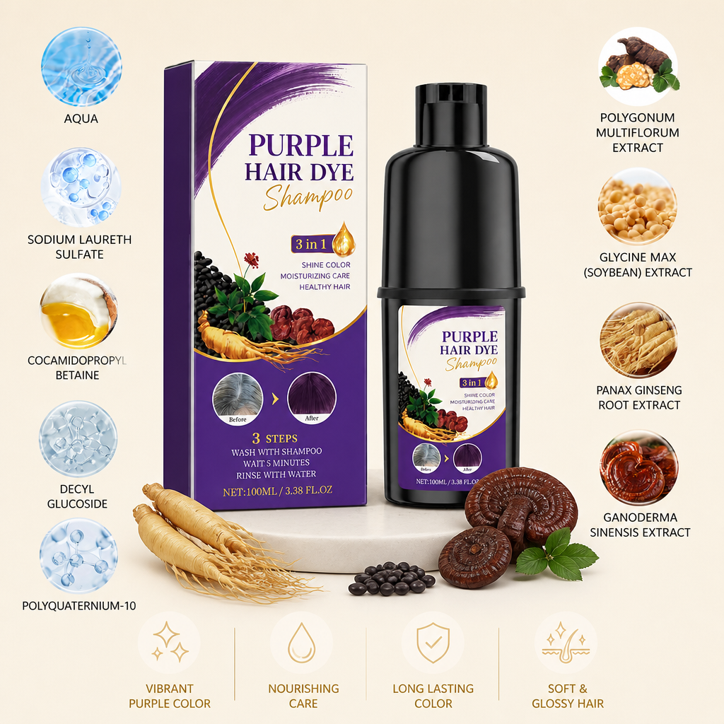 Polygonum Multiflorum Color Depositing Shampoo – Nourishing Hair Color Care