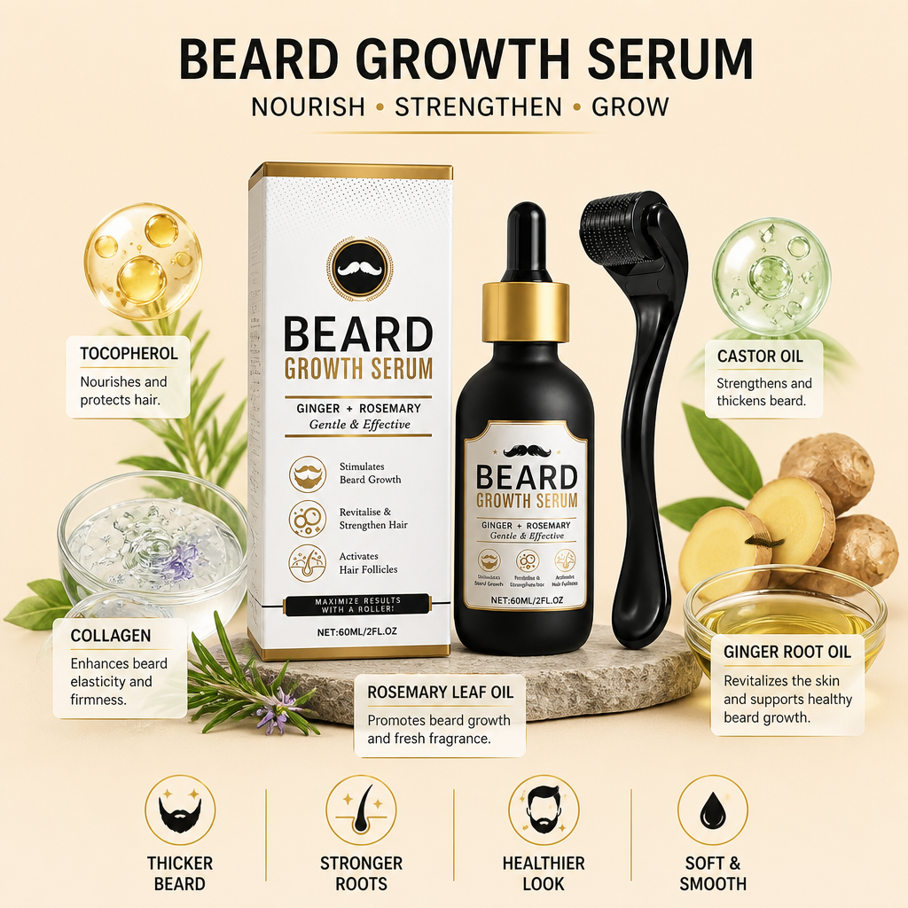 Beard Care Serum – Nourishing Formula For Fuller-Looking Facial Hair