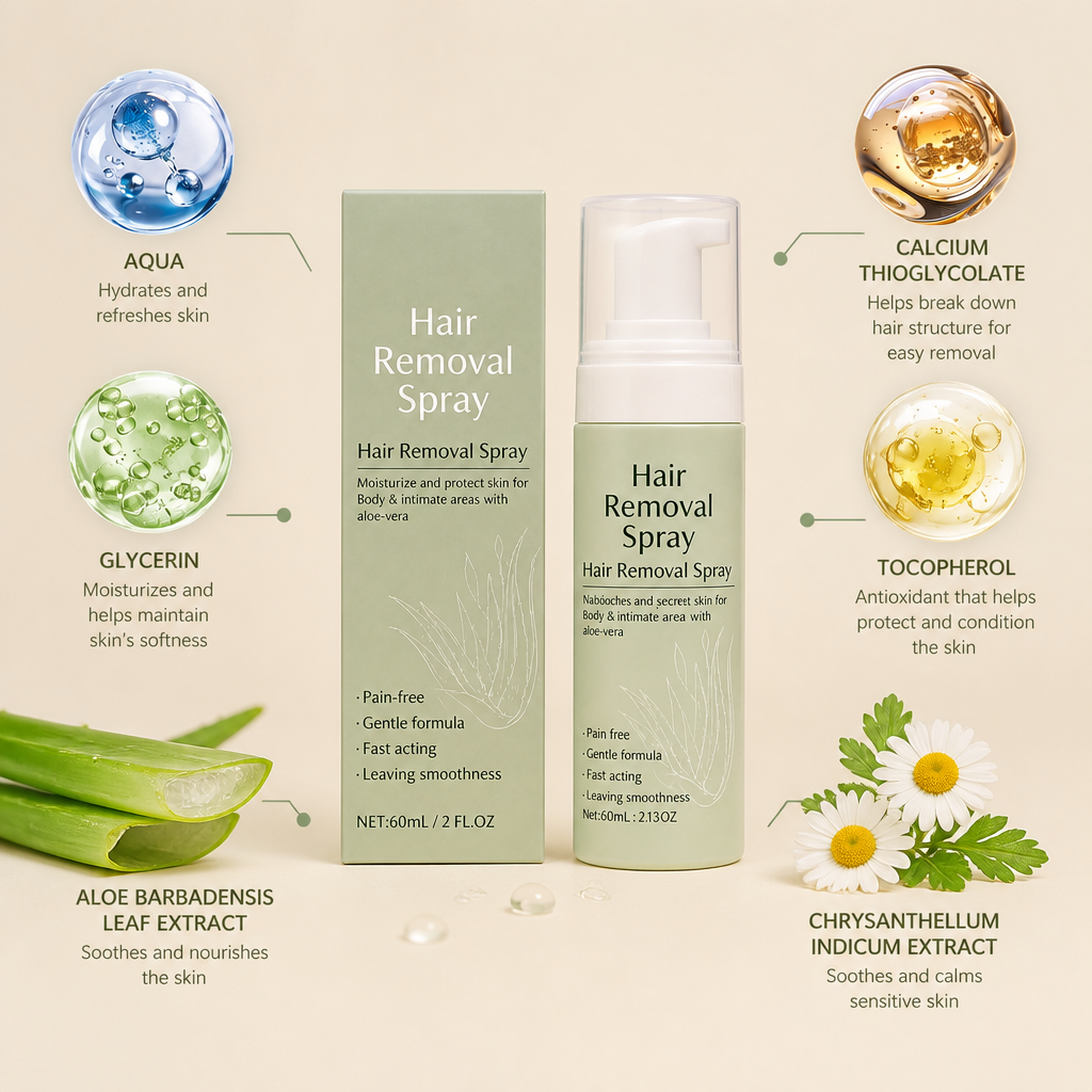 Calcium Thioglycolate Hair Removal Spray for Smooth Skin Care
