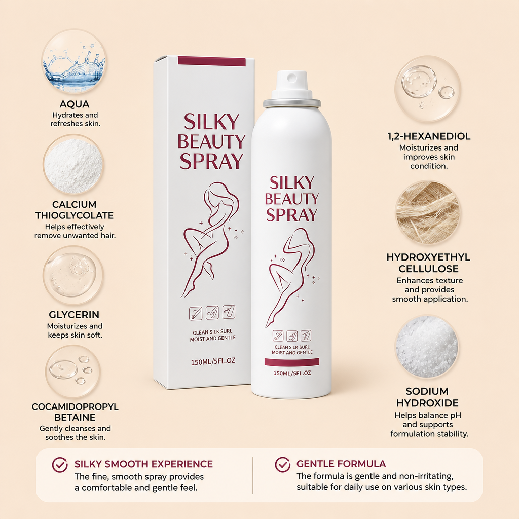 Silky Smooth Hair Removal Spray for Gentle Skin Care