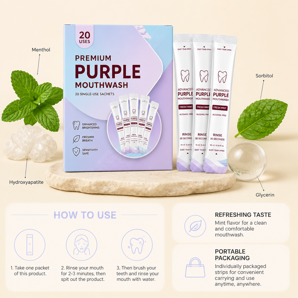 Hydroxyapatite Purple Mouthwash – Fresh Daily Oral Care Solution