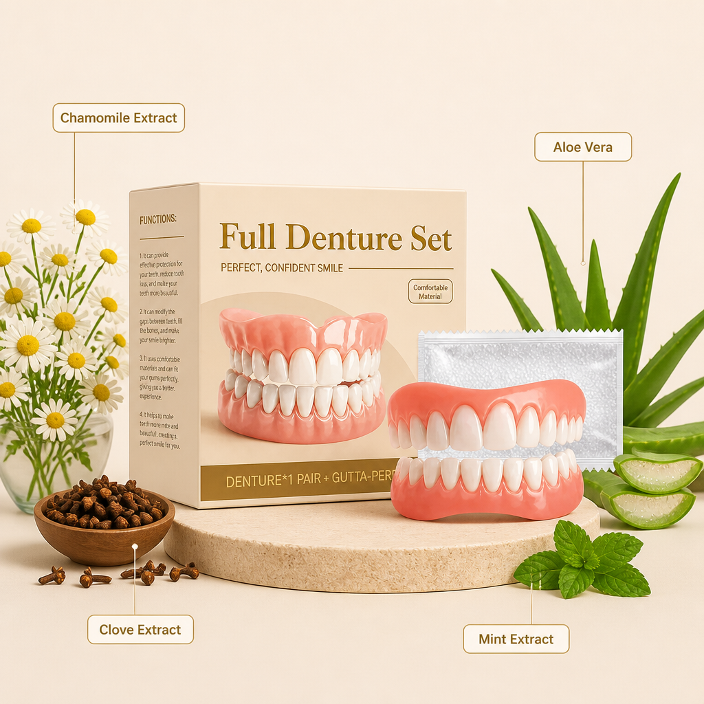Natural Denture Set – Comfortable Fit For A Confident Smile