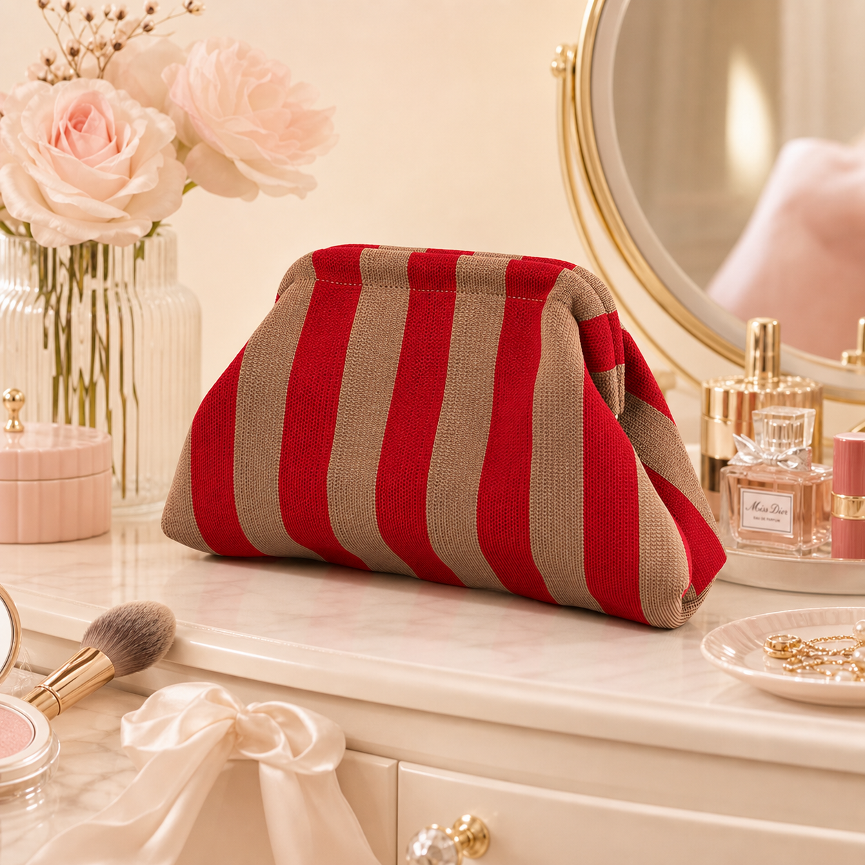 Stylish Knitted Makeup Bag