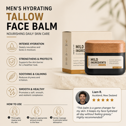 Men’s Hydrating Tallow Face Balm – Nourishing Daily Skin Care