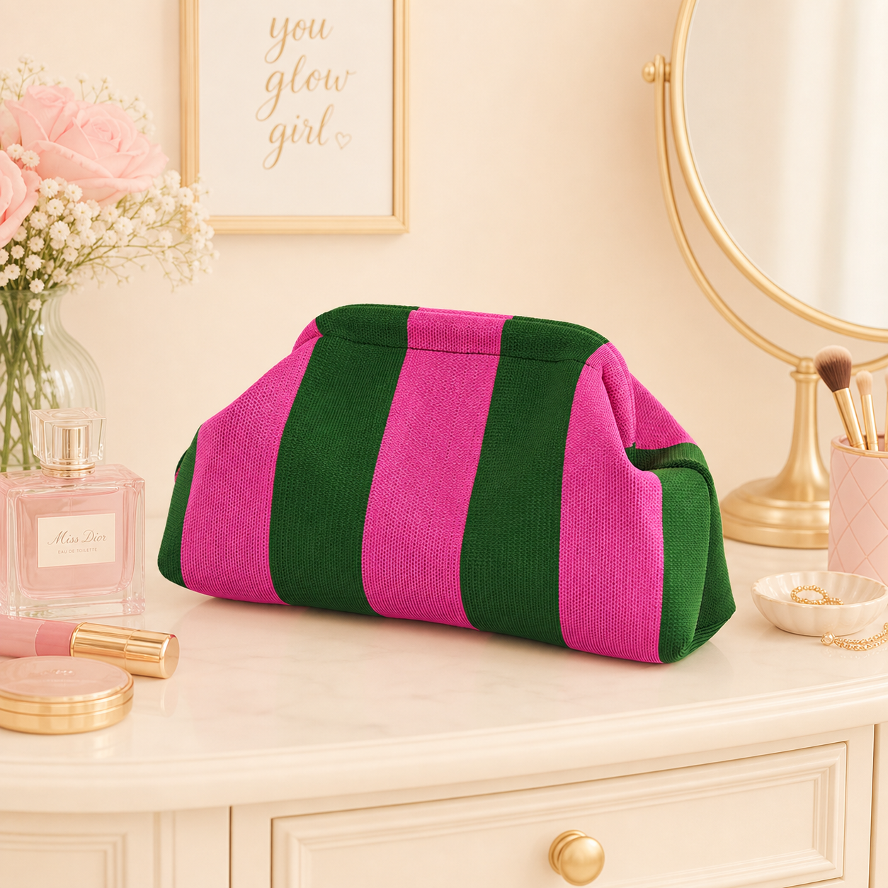 Stylish Knitted Makeup Bag