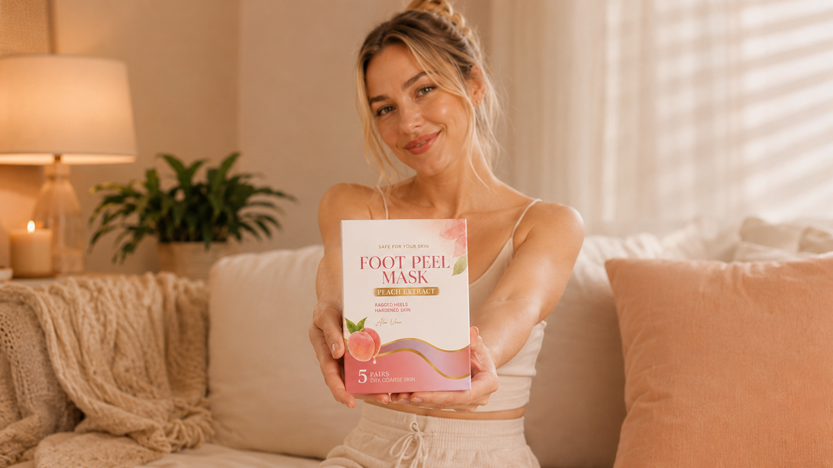 Exfoliating foot peel mask product