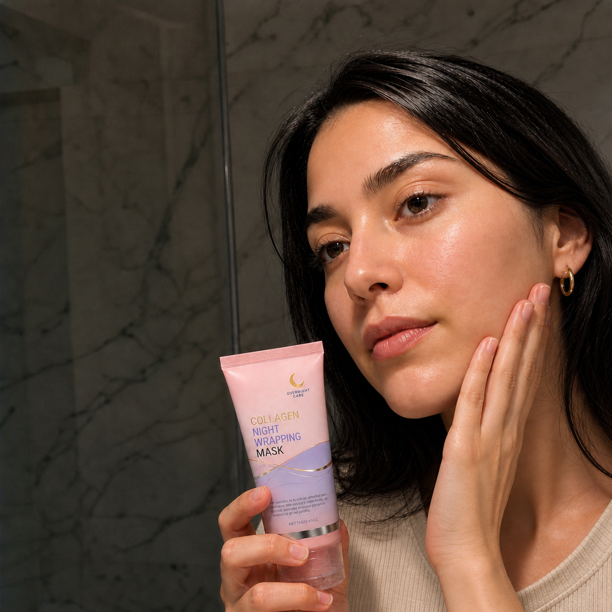 Beauty Kiwi Korean Collagen Night Wrapping Mask creating a comfortable overnight skincare veil