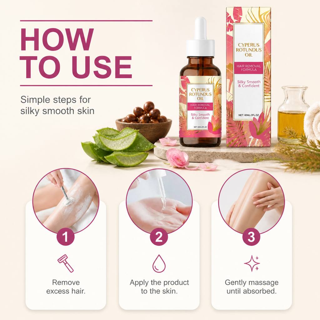 Cyperus Rotundus Oil – Naturally Derived Formula for Silky, Smooth Skin