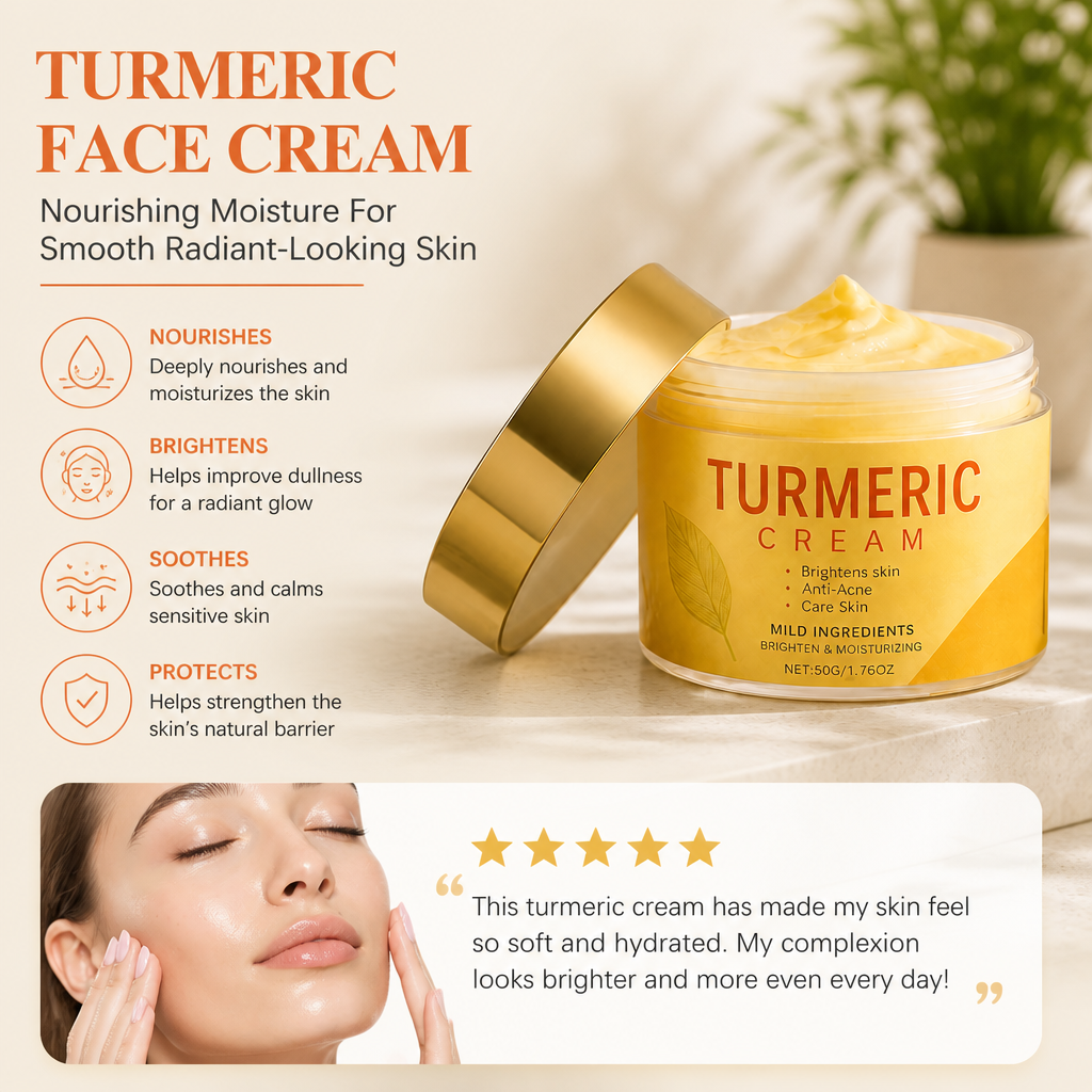 Turmeric Face Cream – Nourishing Moisture For Smooth Radiant-Looking Skin