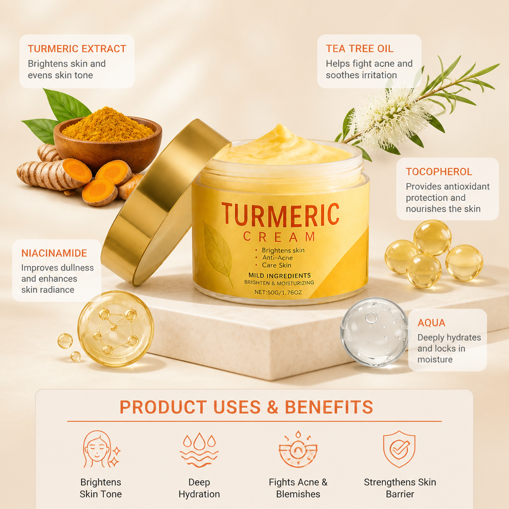 Turmeric Face Cream – Nourishing Moisture For Smooth Radiant-Looking Skin