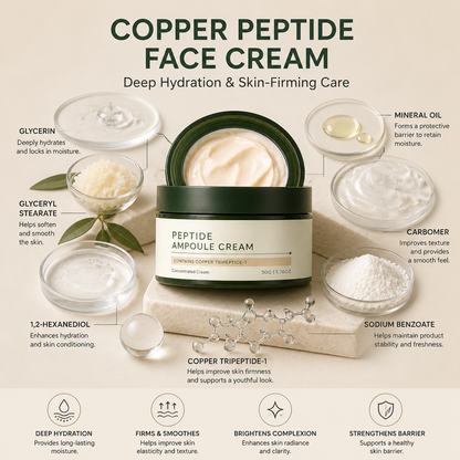 Copper Peptide Face Cream – Deep Hydration & Skin-Firming Care