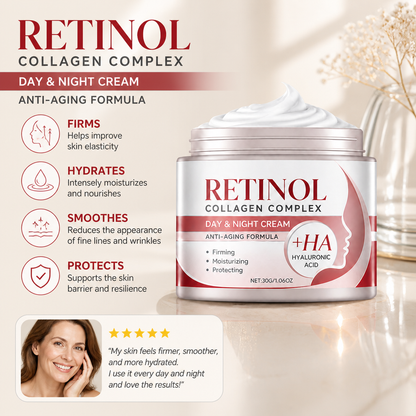 Retinol Firming Face Cream with Hyaluronic Acid for Smooth Radiant Skin