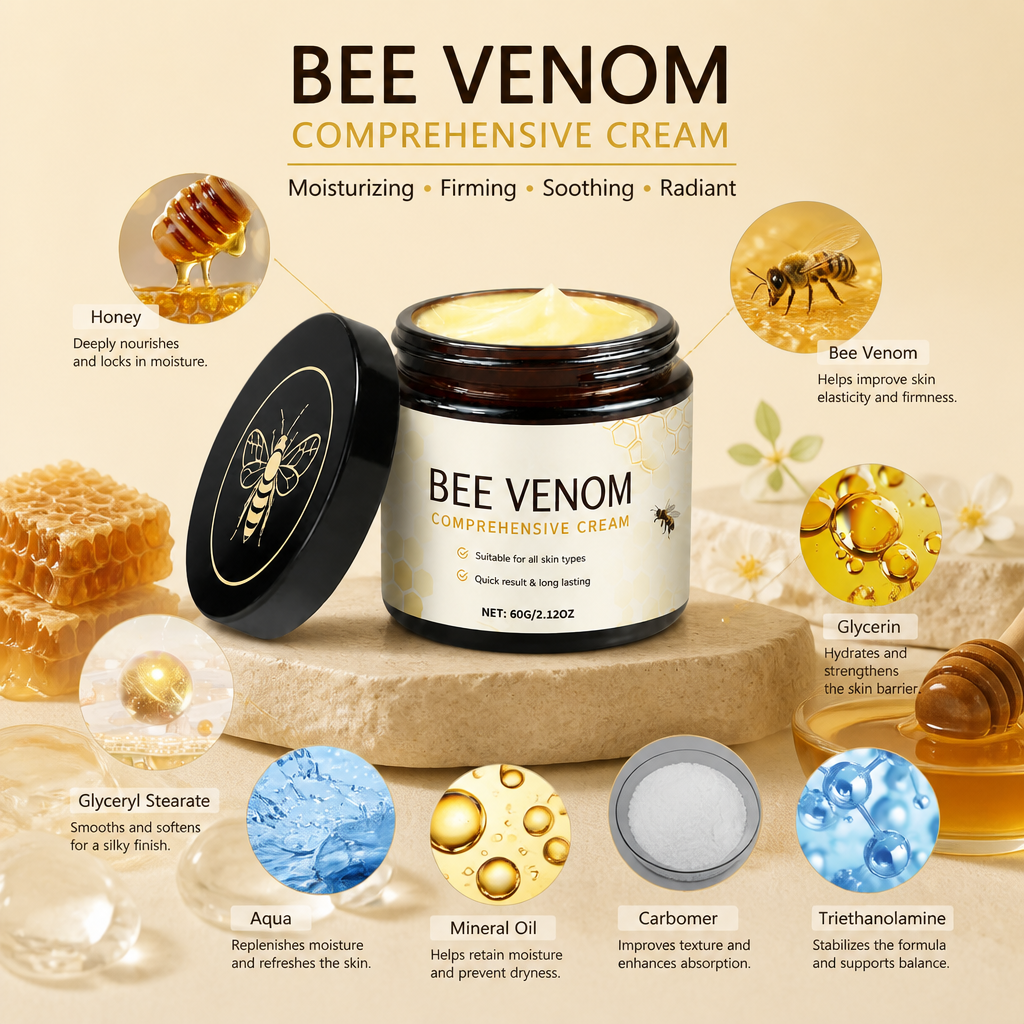 Bee Venom & Honey Body Cream for Soft, Smooth, Hydrated Skin