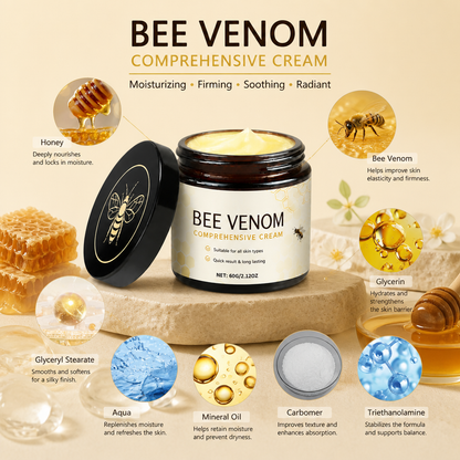 Bee Venom & Honey Body Cream for Soft, Smooth, Hydrated Skin