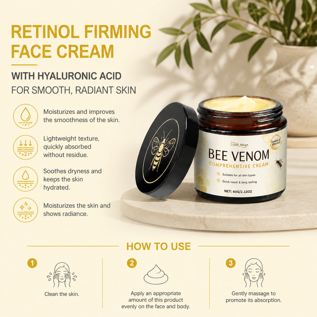Bee Venom & Honey Body Cream for Soft, Smooth, Hydrated Skin