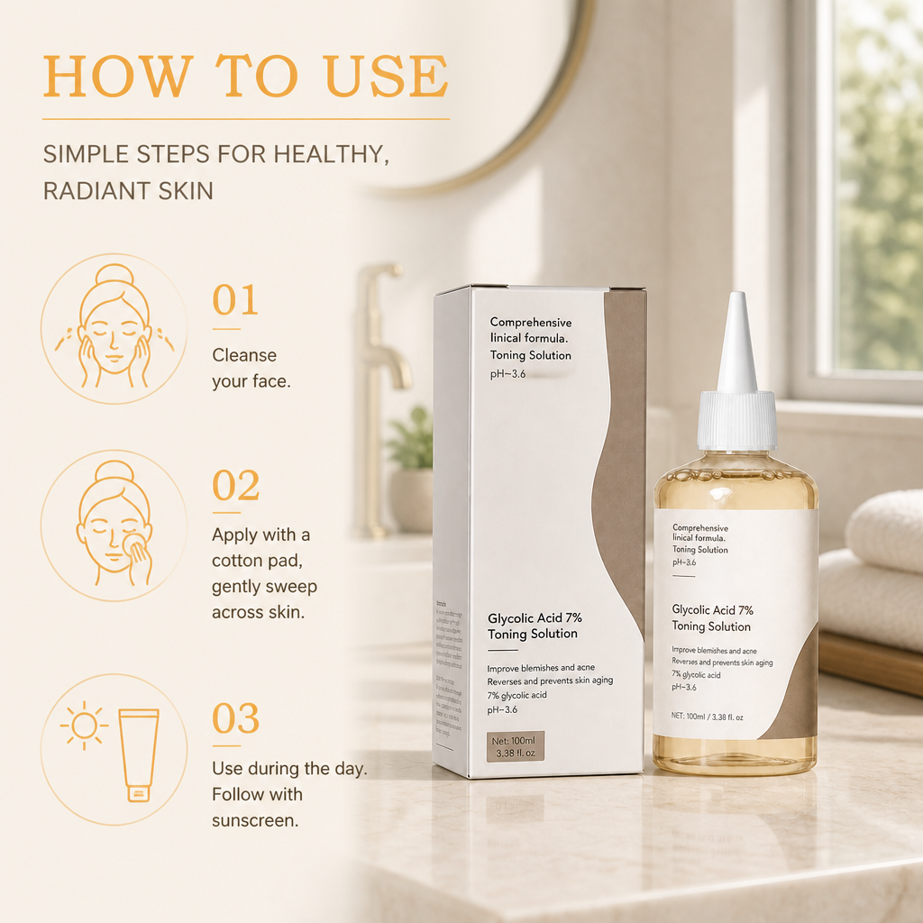 Glycolic Acid Facial Toner – Smooth, Bright & Hydrated Looking Skin