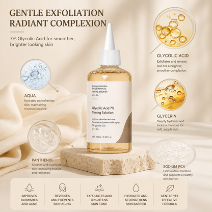 Glycolic Acid Facial Toner – Smooth, Bright & Hydrated Looking Skin