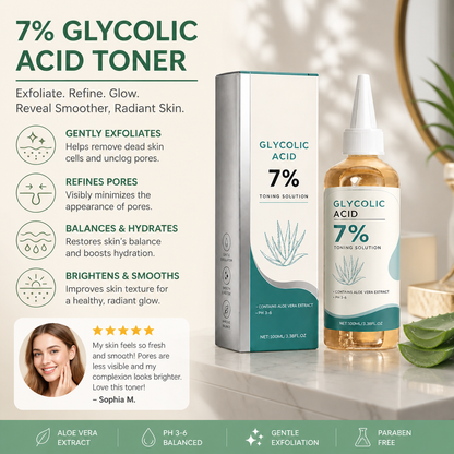 Hydrating Glycolic Acid Facial Toner for Smooth, Refreshed Skin