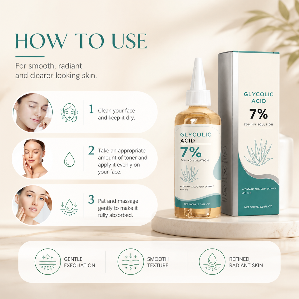 Hydrating Glycolic Acid Facial Toner for Smooth, Refreshed Skin