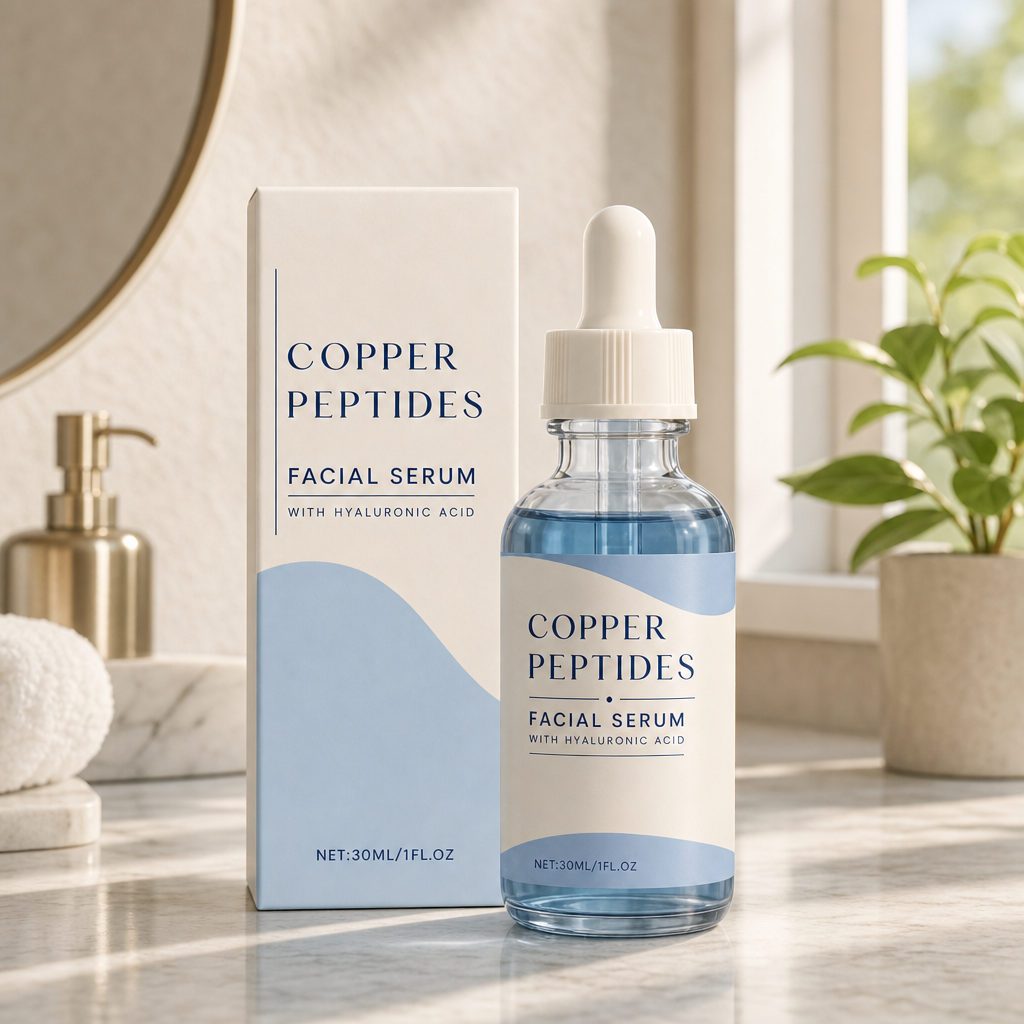 Copper Peptides & Hyaluronic Acid – Hydrating Serum for Smoother-Looking Skin