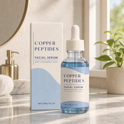 Copper Peptides & Hyaluronic Acid – Hydrating Serum for Smoother-Looking Skin