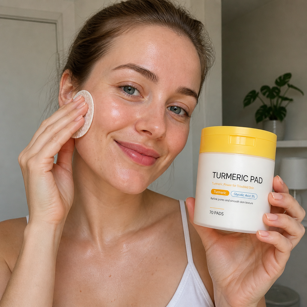 Turmeric & Glycolic Acid Facial Pads – Gently Exfoliate for Radiant Skin