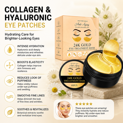 Collagen & Hyaluronic Eye Patches – Hydrating Care for Brighter-Looking Eyes