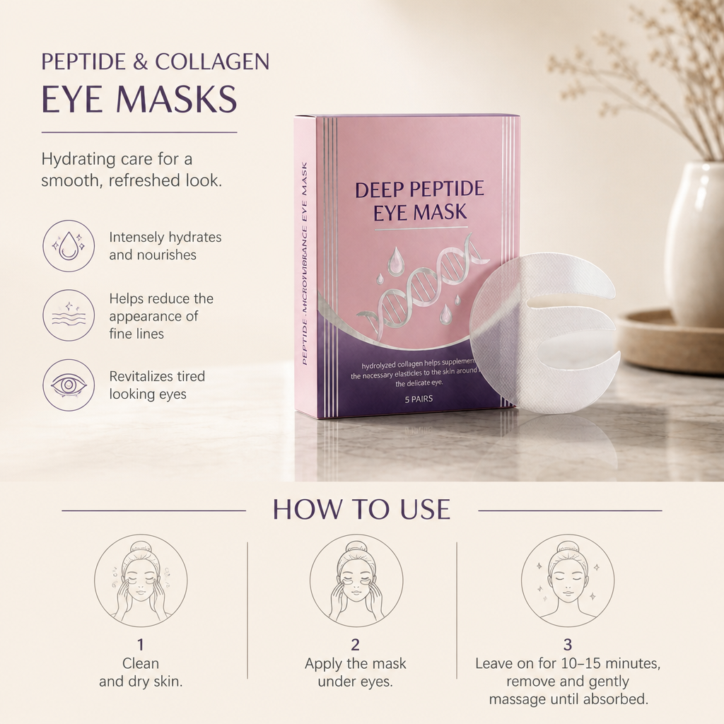 Peptide & Collagen Eye Masks – Hydrating Care for a Smooth, Refreshed Look