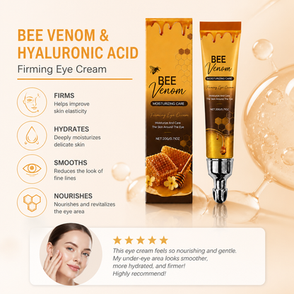 Bee Venom & Hyaluronic Acid Firming Eye Cream for Smooth, Hydrated Skin