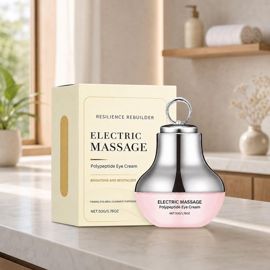 Electric Peptide Eye Cream with Massage Applicator for Brighter Eyes