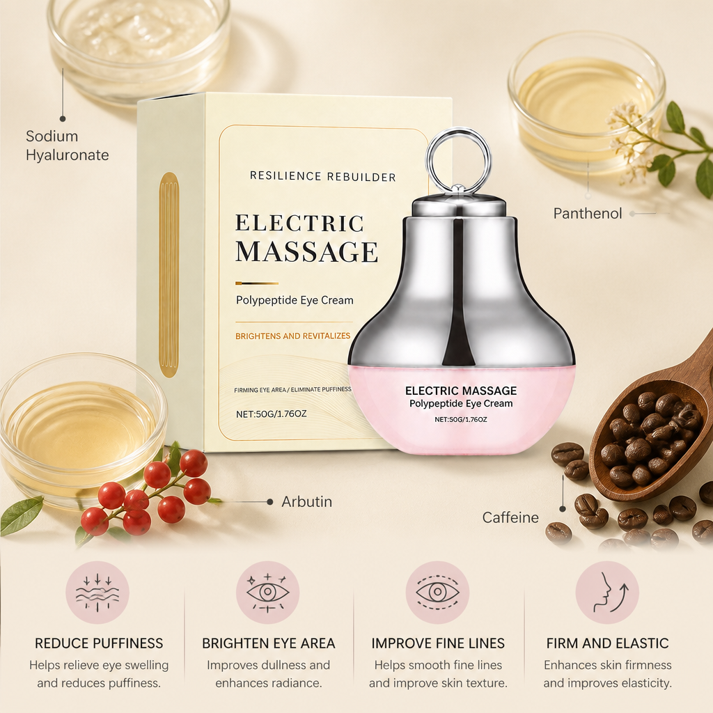 Electric Peptide Eye Cream with Massage Applicator for Brighter Eyes