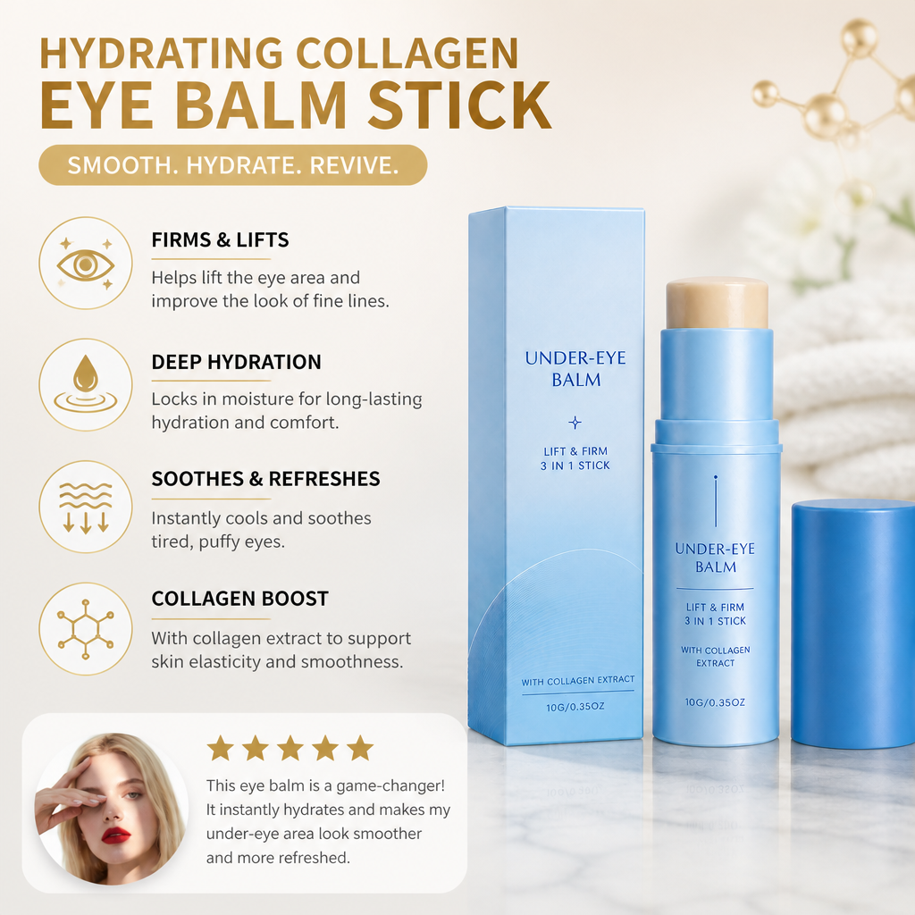 Hydrating Collagen Eye Balm Stick for Smooth, Refreshed Eyes