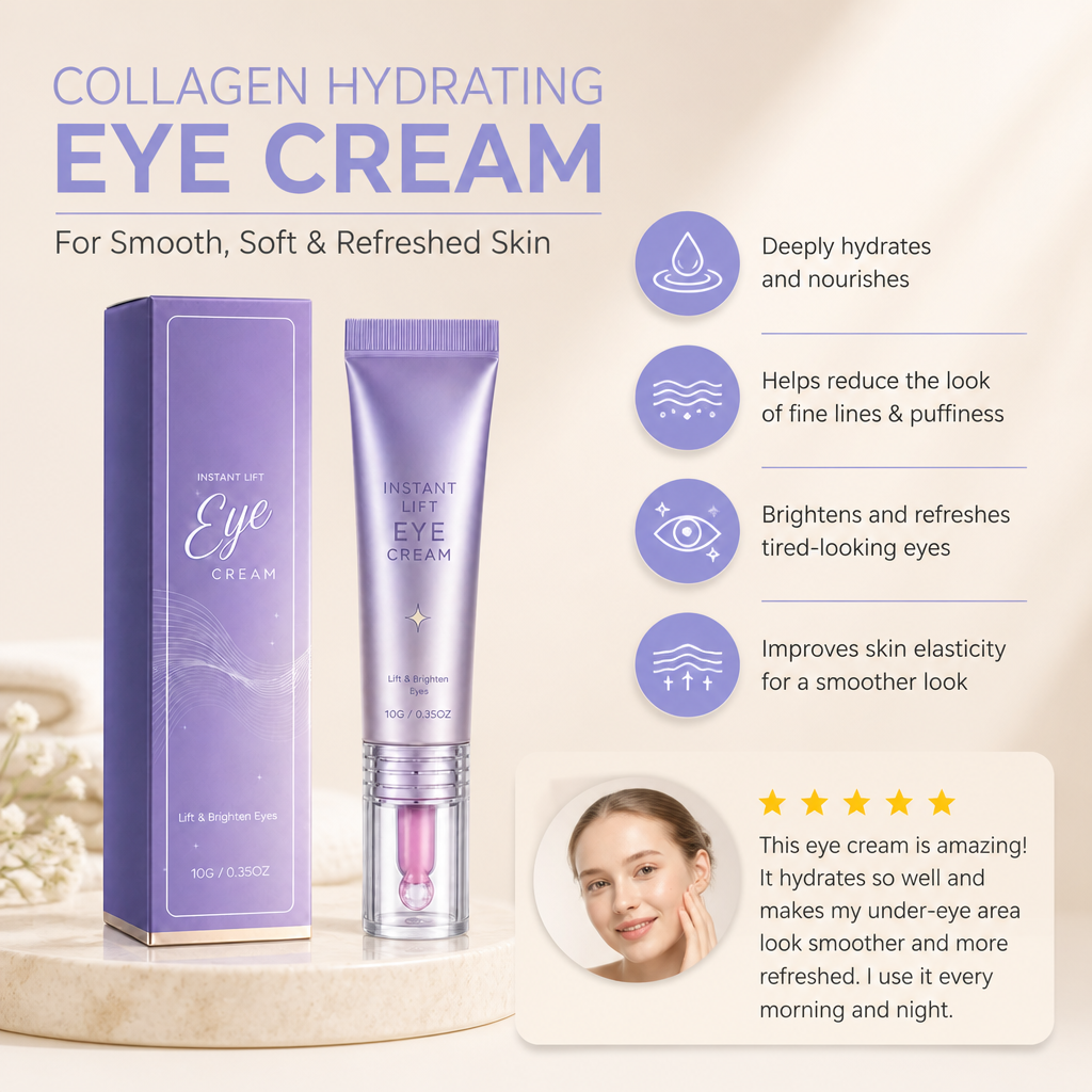 Collagen Hydrating Eye Cream for Smooth, Soft & Refreshed Skin