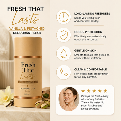 Long-Lasting Deodorant Stick – Vanilla & Pistachio Freshness All Day