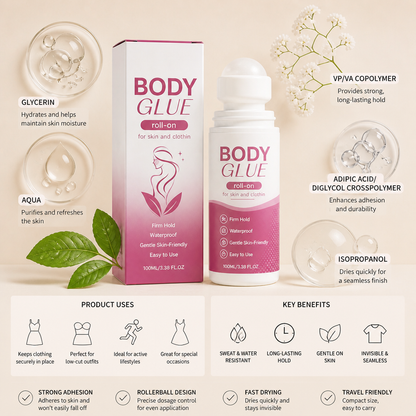 Roll-On Body Adhesive – Invisible Hold for Secure Clothing