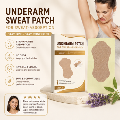 Invisible Underarm Sweat Absorbing Patches for Dry Everyday Comfort