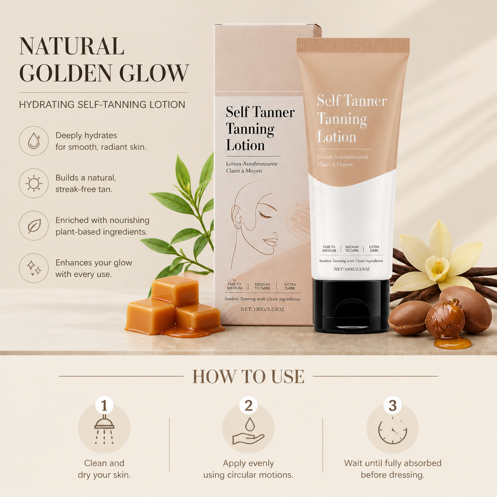 Self-Tanning Lotion – Hydrating Formula For A Natural Golden Glow