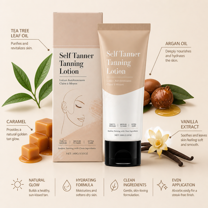 Self-Tanning Lotion – Hydrating Formula For A Natural Golden Glow