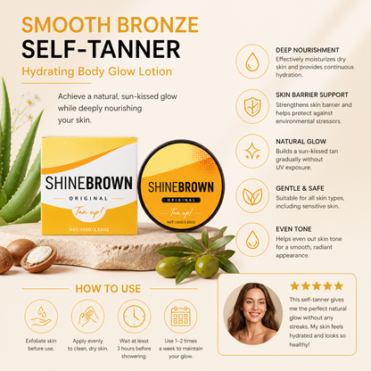 Smooth Bronze Self-Tanner – Hydrating Body Glow Lotion