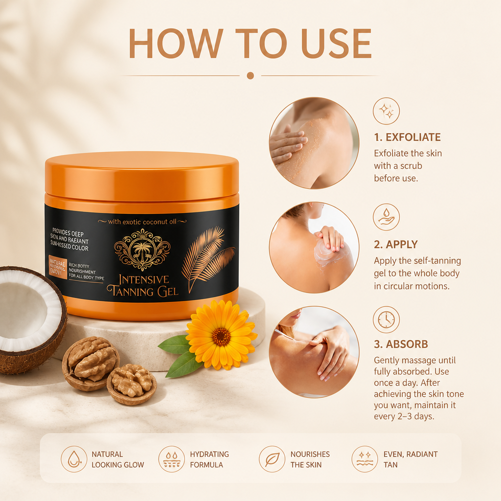 Self Tanning Gel – Natural Looking Glow With Hydrating Formula