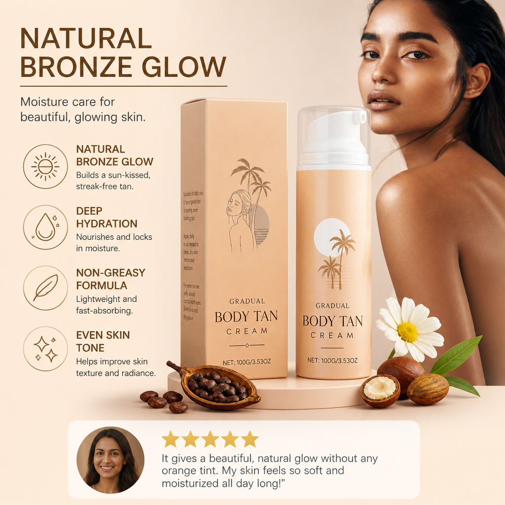 Self-Tanning Body Cream – Hydrating Formula For A Natural Bronze Glow