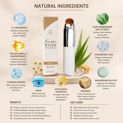 Natural Foundation Stick – Smooth Coverage With Hydrating Finish