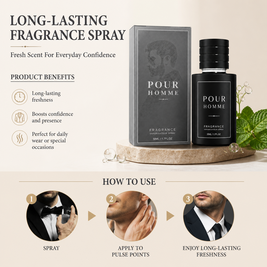 Men’s Long-Lasting Fragrance Spray – Fresh Scent For Everyday Confidence