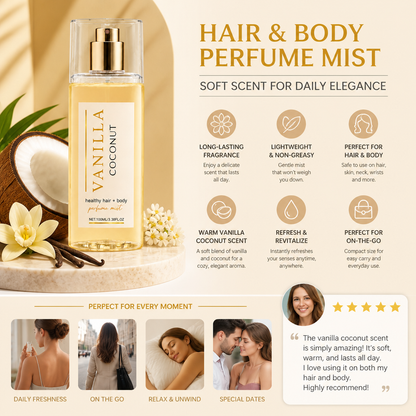 Vanilla Coconut Hair & Body Perfume Mist – Soft Scent For Daily Elegance