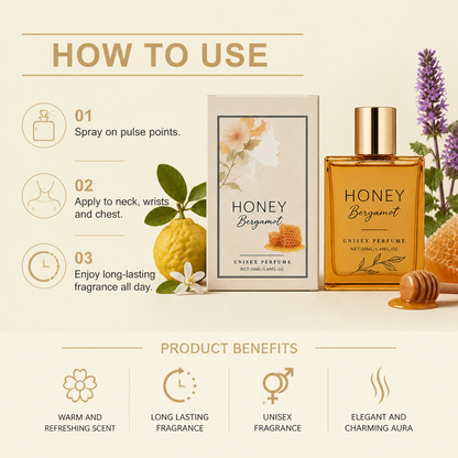 Honey Bergamot Unisex Perfume – Warm Citrus Scent With Elegant Freshness